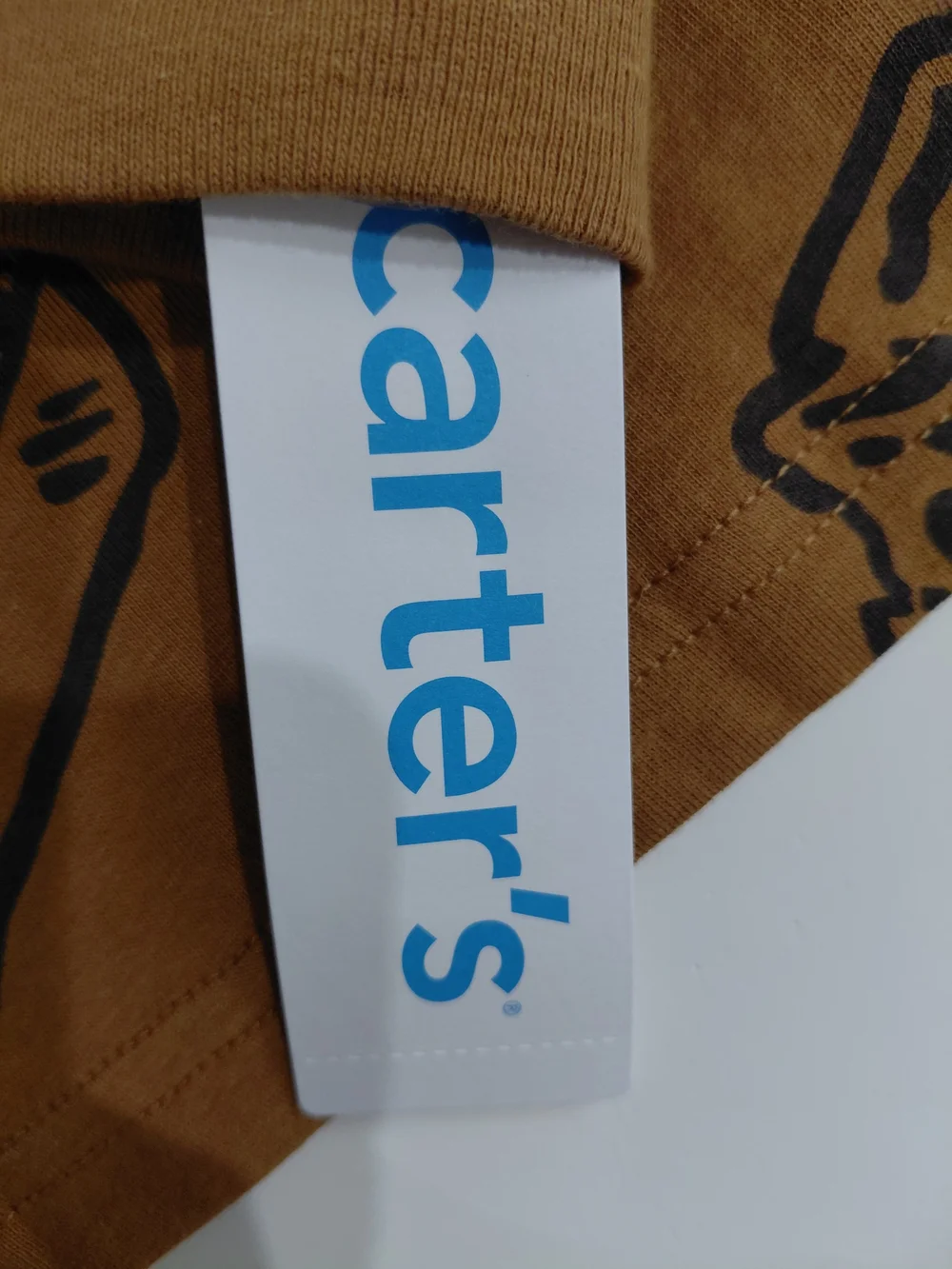 NWT Carter's Rust Brown Tee with Black Graphic Size 14